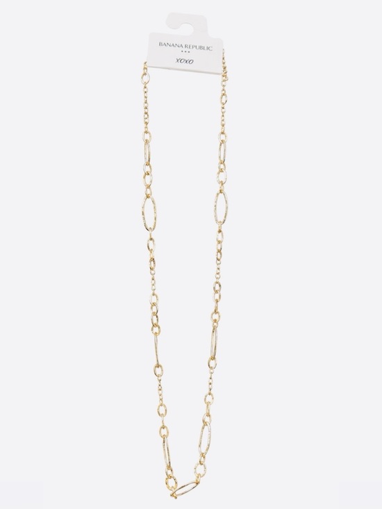 Banana Republic Jewelry - Banana Republic Long Gold Layering Chain - Hammered Metal